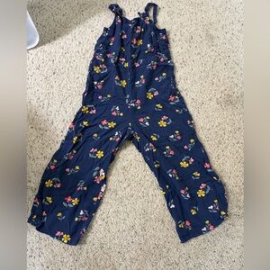Carter's Navy Floral Jumpsuit